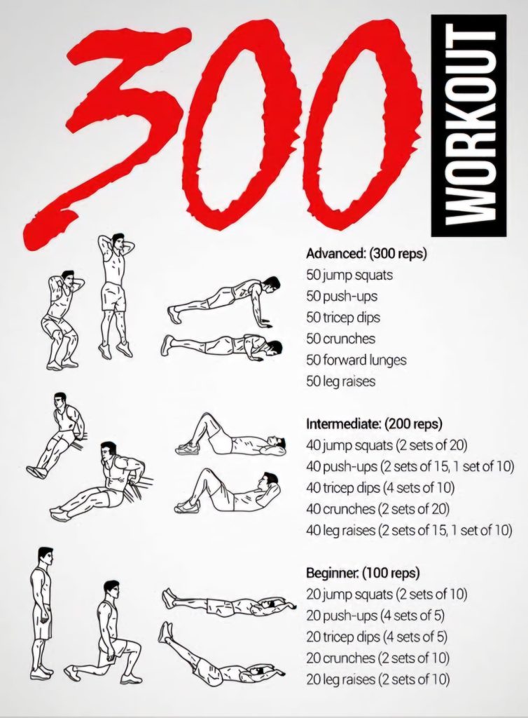 300 workout for men